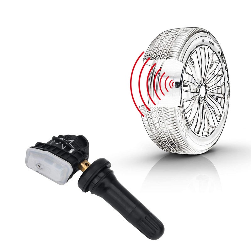 SEINECA 13598771 315MHz Preprogrammed Tire Sensor Compatible with Chevy GMC &Other GM Vehicles- Silverado Tahoe Sierra Yukon Escalade, Snap-in Tire Pressure Monitoring System (TPMS) Sensor Rubber Valve Stem - Image 2
